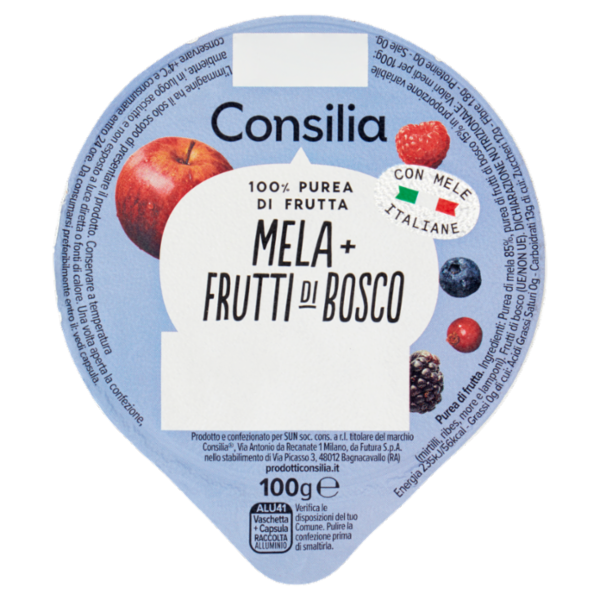 Consilia Polpa di Mela e Frutti di Bosco 100 g