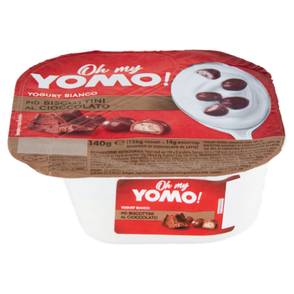 Oh my Yomo! Yogurt Bianco Più Biscottini al Cioccolato 140 g