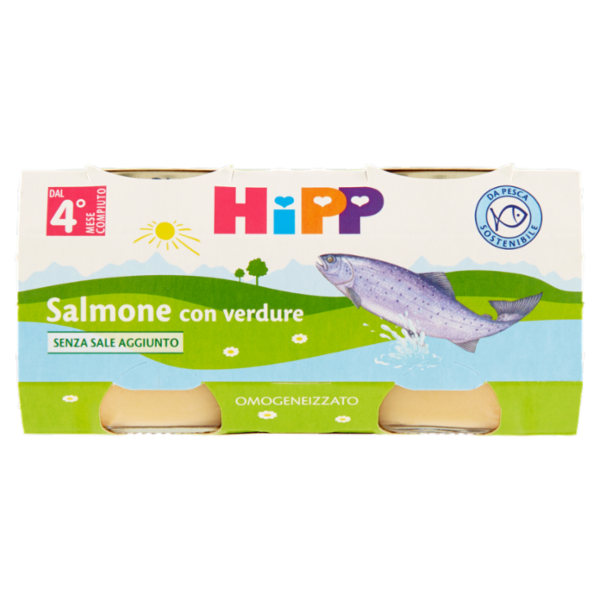 HiPP Salmone con verdure Omogeneizzato 2 x 80 g