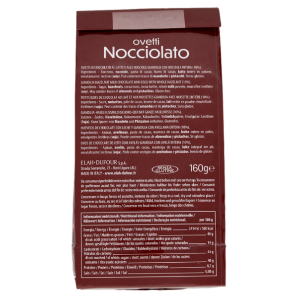Novi ovetti Nocciolato classico Cioccolato Gianduja 160 g