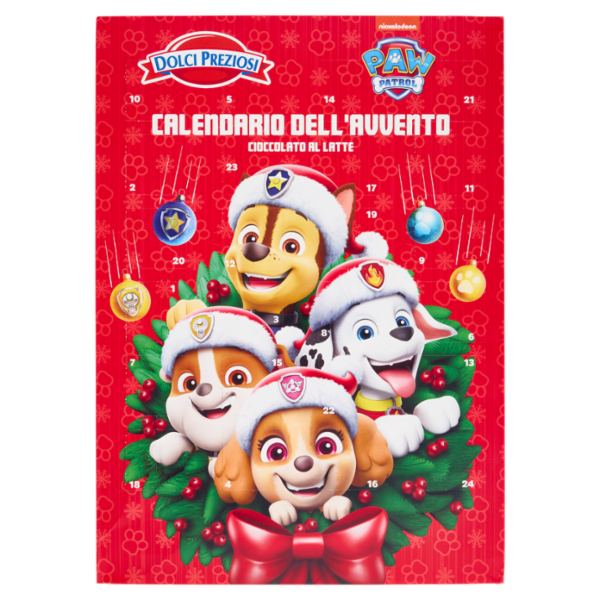 Dolci Preziosi Calendario dell'Avvento Cioccolato al Latte Paw Patrol 75 g