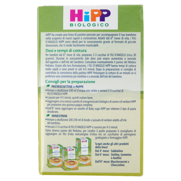 HiPP Biologico Pastina Fili d'Angelo 320 g