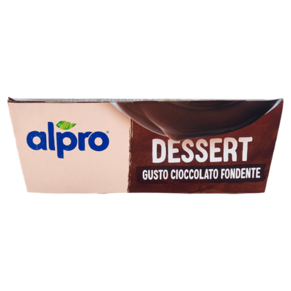 ALPRO Dessert 100% Vegetale Gusto Cioccolato Fondente, Senza Lattosio, Povero di Grassi, 4X125g