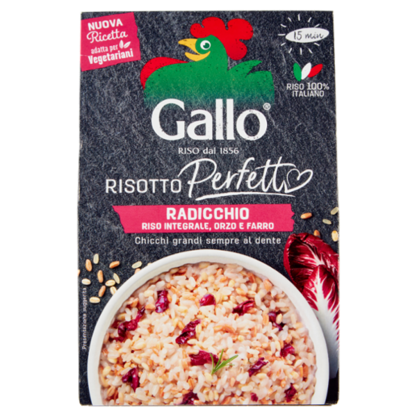 Gallo Risotto Perfetto Radicchio Riso Integrale, Orzo e Farro 175 g