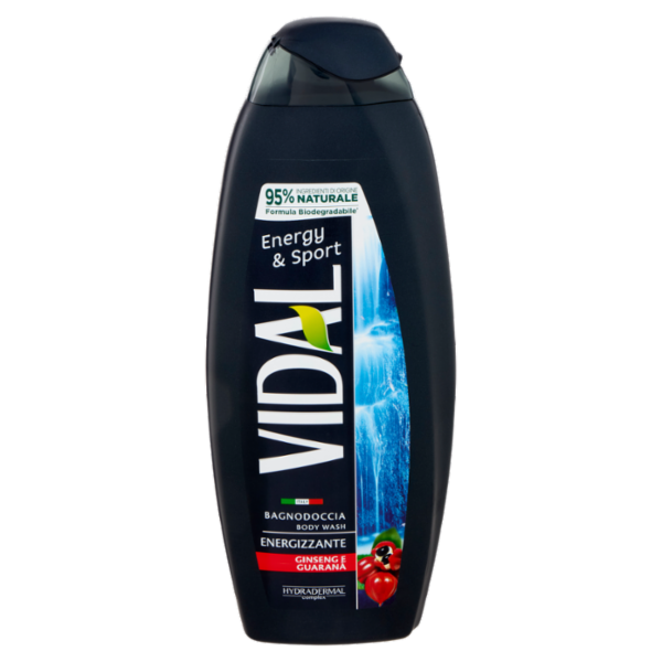 Vidal Energy & Sport Bagnodoccia Energizzante Ginseng e Guaranà 600 ml