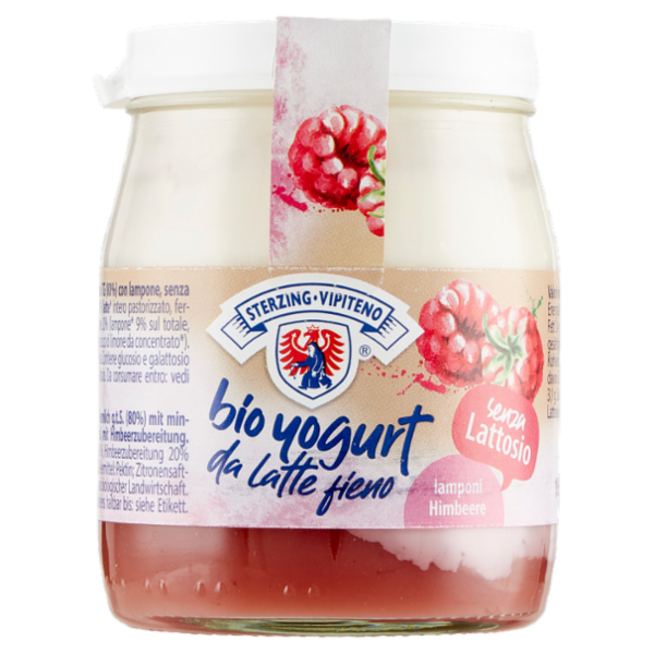 Sterzing Vipiteno bio yogurt da Latte fieno lamponi senza Lattosio 150 g