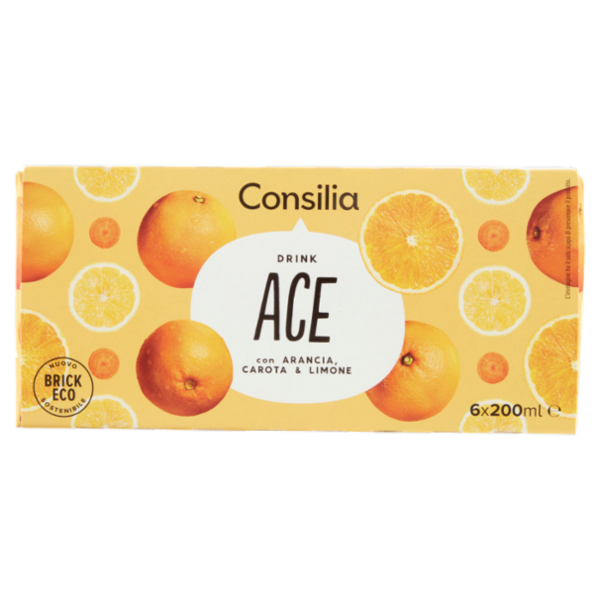 Consilia Drink ACE Arancia, Carota e Limone 6x200 ml