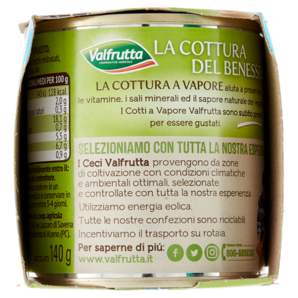 Valfrutta Cotti a Vapore Ceci 3 x 150 g