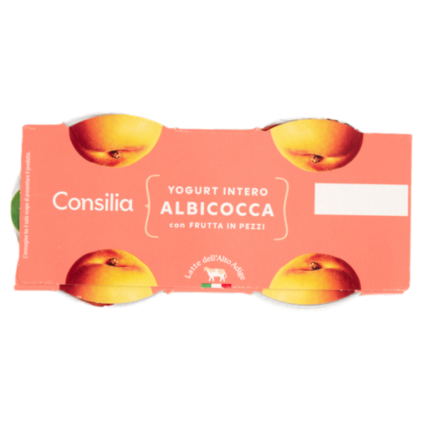 Consilia Yogurt Intero Albicocca con Frutta in Pezzi 2x125 g