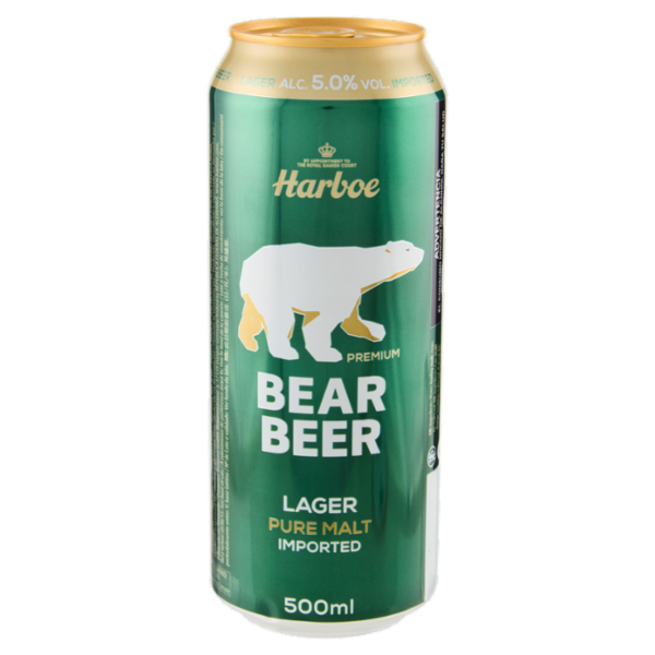 Harboe Premium Bear Beer Lager Pure Malt Imported 500 ml