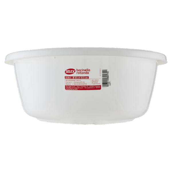 Selex Bacinella Rotonda Panna 6 L