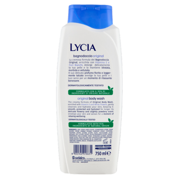 Lycia bagnodoccia original Vitamina E e Fiori Bianchi 750 ml