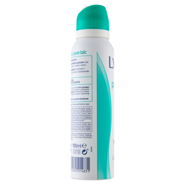 Lycia pure talc fiori di cotone deo spray 150 ml