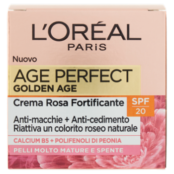 L'Oréal Paris Crema Viso Giorno Anti-età Age Perfect Golden Age, Con SPF 20, 50 Ml