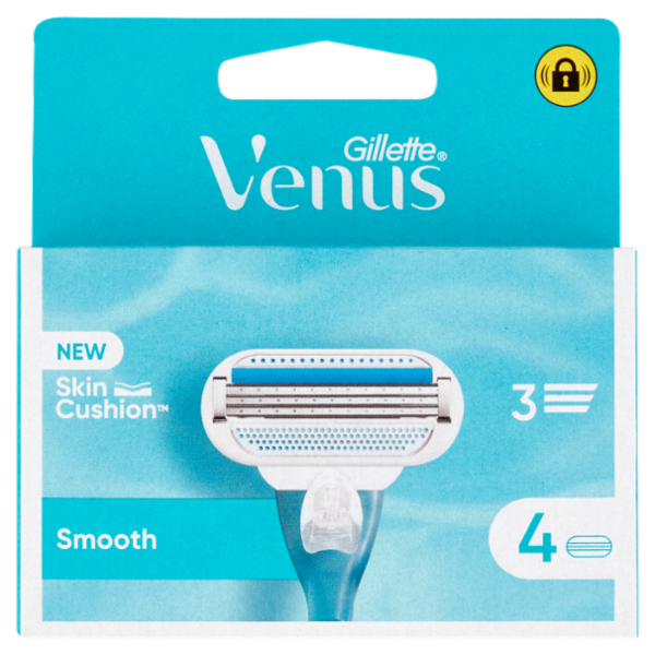 Gillette Venus Lamette Rasoi Donna Smooth per Rasoio a 3 Lame, Confezione da 4