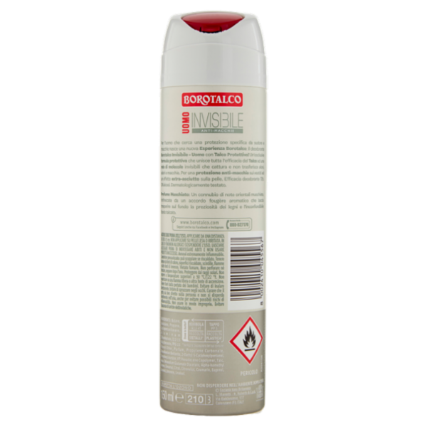 Borotalco Uomo Invisibile Profumo Muschiato Deo Spray 150 ml