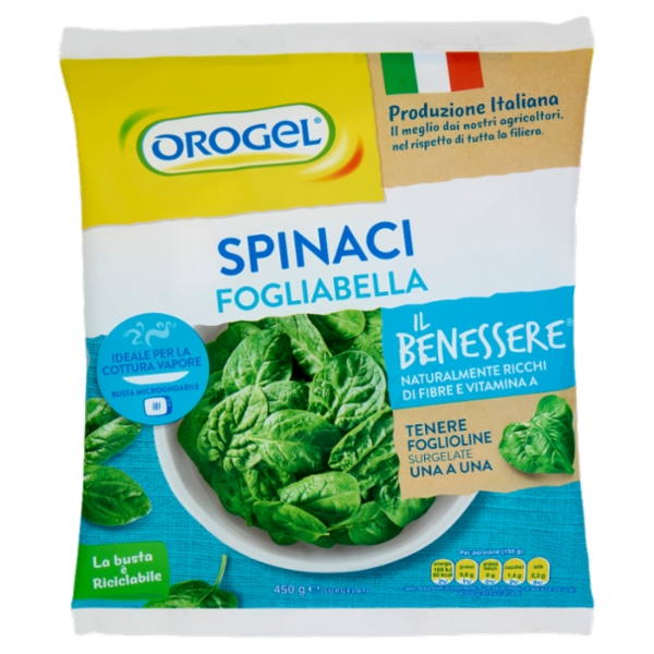 Orogel Il Benessere Spinaci Fogliabella Surgelati 450 g
