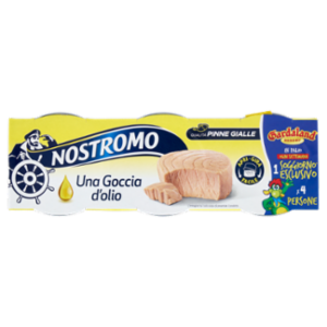 Nostromo Una Goccia D'olio Tonno Pinne Gialle All'Olio Di Oliva 3 x 65 g