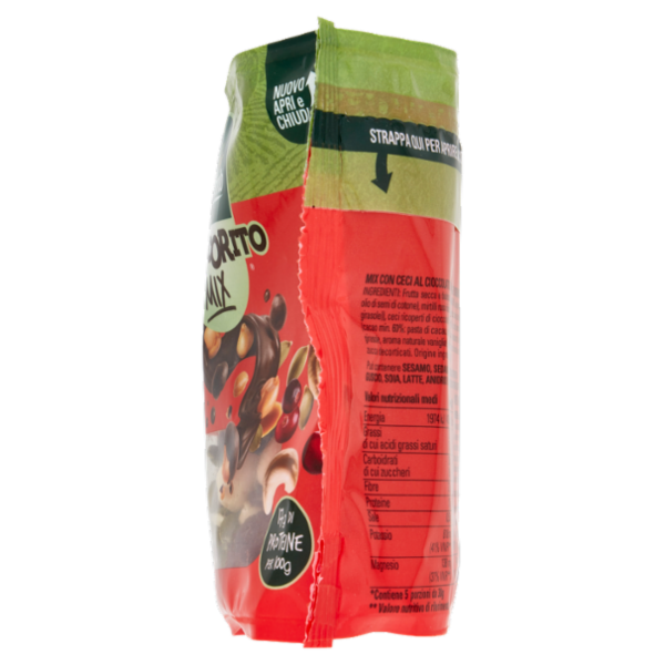 Colfiorito Cioccorito Mix Ceci Tostati Ricoperti Cioccolato Fondente, Anacardi e Mirtilli 150 g