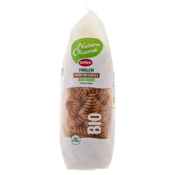 Selex Natura Chiama Pasta di Farro Integrale Biologico Trafilata al Bronzo Fusilli 500 g