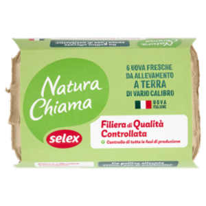 Selex Natura Chiama 6 Uova Fresche Da Galline Allevate Senza Uso Di Antibiotici Di Vario Calibro