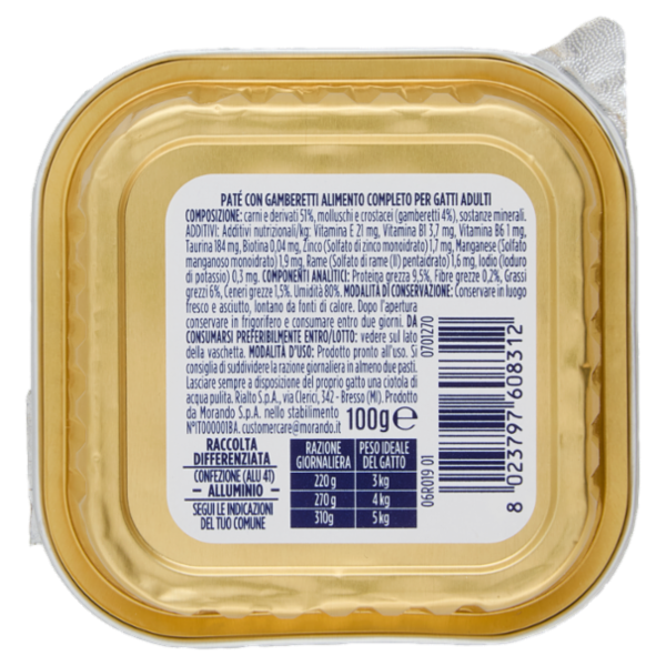 IL GIGANTE Piccoli Grandi Amici Paté con Gamberetti 100 g