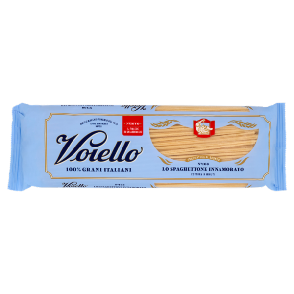Voiello Pasta Lo Spaghettone Innamorato N°108 Grani 100% Italiani Trafilata Bronzo 500g