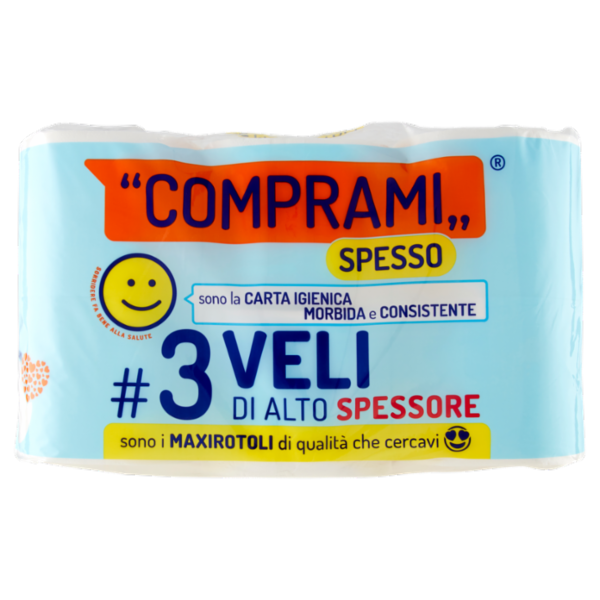 Comprami Spesso Carta Igienica 3 Veli Maxirotoli 12 pz