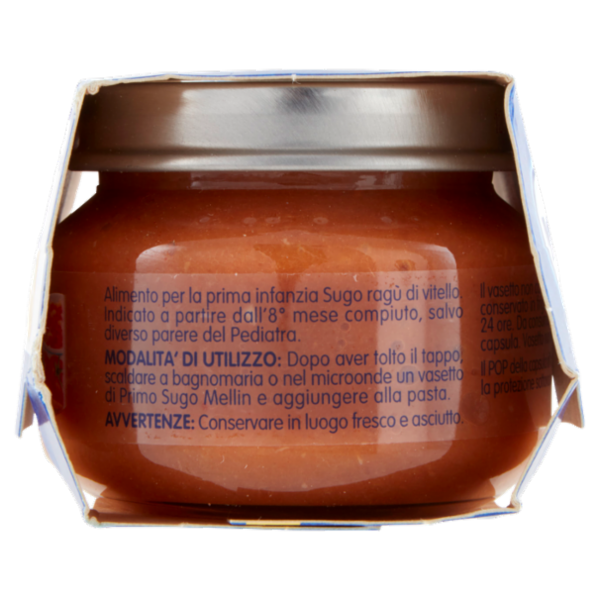 MELLIN Primo Sugo per la preparazione di pastine, Ragù di Vitello 2 x 80 g