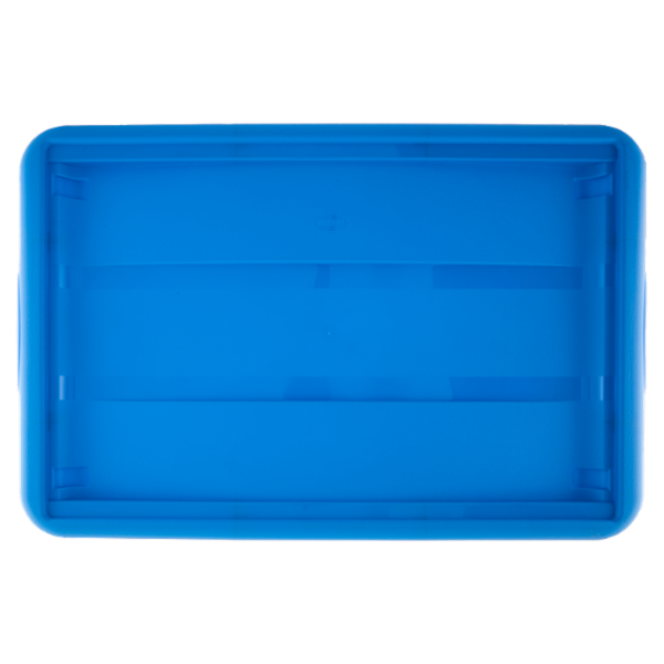 Selex Contenitore con Coperchio a Scatto con Ruote Azzurro 43 L