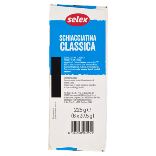 Selex Schiacciatine Classiche 6 Porzioni da 37,5 g