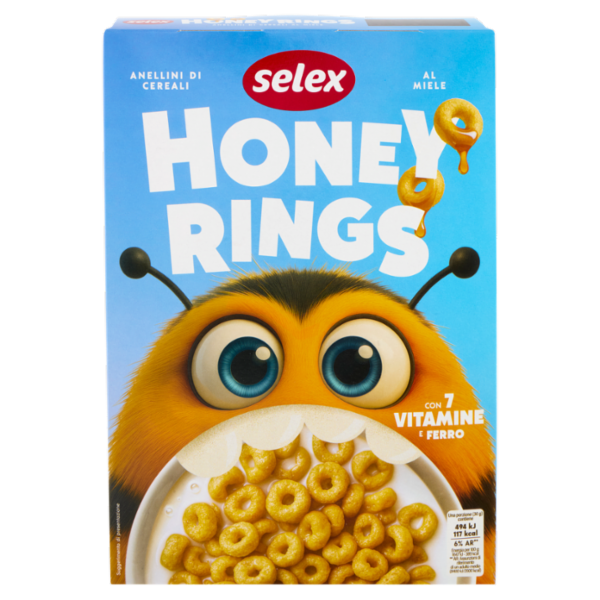Selex Honey Rings Anellini di Cereali al Miele 375 g