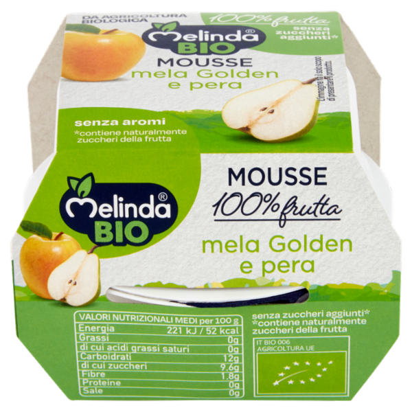 Melinda Bio mousse mela Golden e pera 2 x 100 g