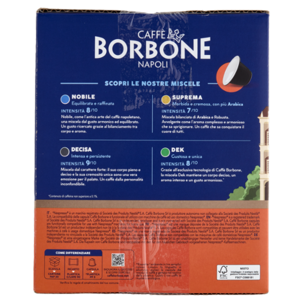 Caffè Borbone Miscela Nobile Capsule Compatibili Nespresso* ad uso domestico 50 x 5 g
