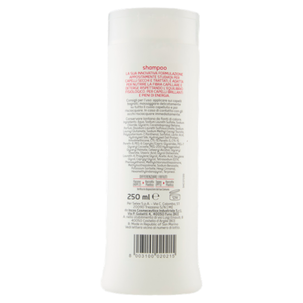 Selex Ego Shampoo Capelli Secchi e Trattati 250 ml