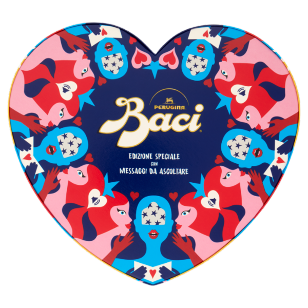 BACI PERUGINA Senti l'Amore Cioccolatini Fondenti ripieni al Gianduia Scatola San Valentino 100g