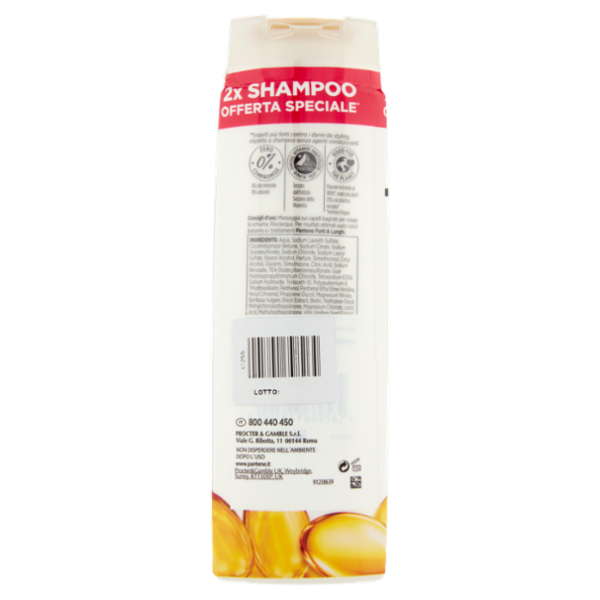 Pantene Pro-V Miracles Shampoo Forti & Lunghi con Antiossidanti 2x225 ml