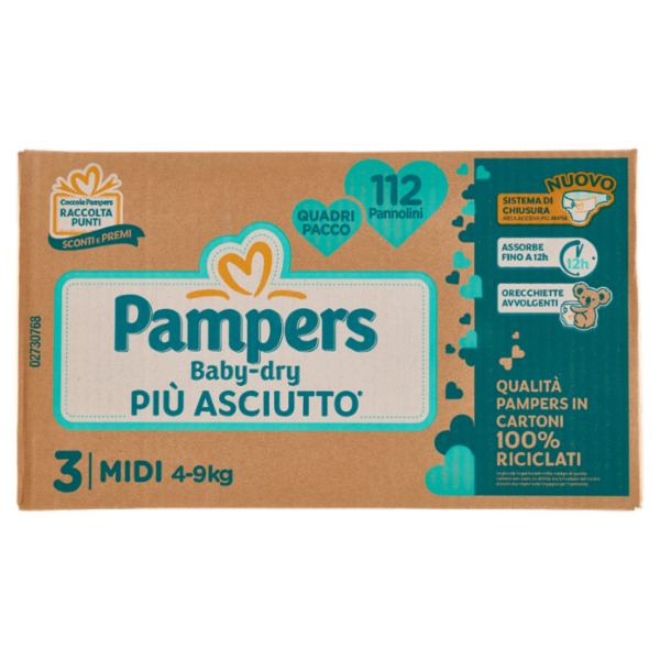 Pampers Baby-dry Midi 112 pz