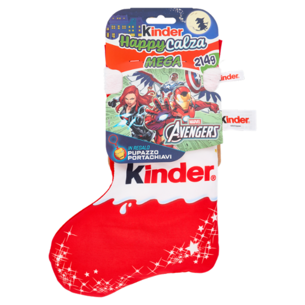 Kinder Happy Calza Mega Marvel Avengers 7 pezzi 214 g