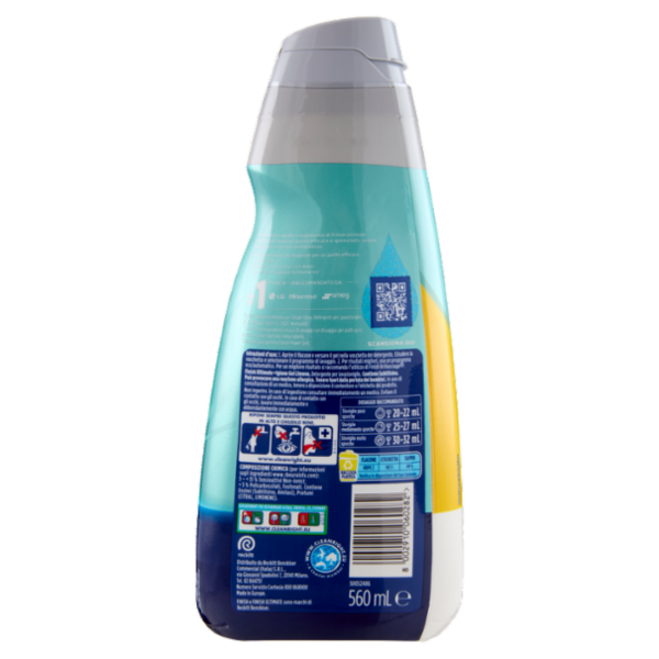 Finish Ultimate + Igiene Gel Limone liquido lavastoviglie 26 lavaggi 560 ml