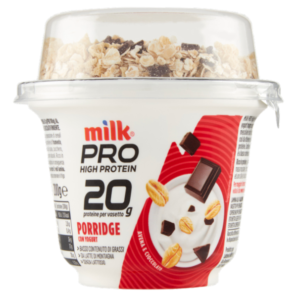 Milk Pro High Protein 20g Porridge con Yogurt Avena e Cioccolato Fondente 200 g