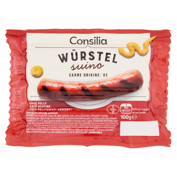 Consilia 4 Wurstel di Puro Suino 100 g