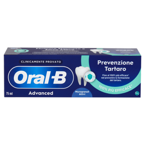 Oral-B Advanced Dentifricio Prevenzione Tartaro Microgranuli Attivi 75 ml