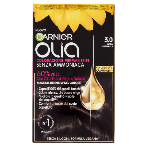 Garnier Olia Tinta Capelli, Senza Ammoniaca, Soft black 30