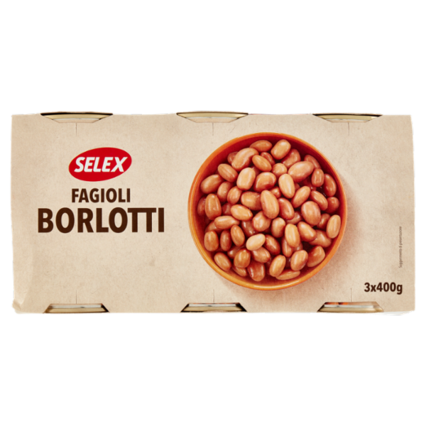 Selex Fagioli Borlotti Lessati 3x400 g