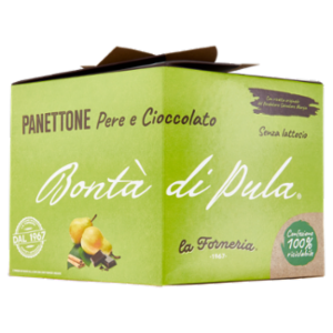 La Forneria Bontà Di Pula Panettone Pere e Cioccolato Senza Lattosio 750 g