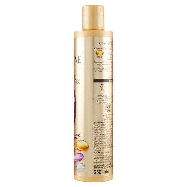 Pantene Shampoo e Siero Capelli con Proteina Miracle Serum Multi-Nutriente Forti & Folti 250 ml