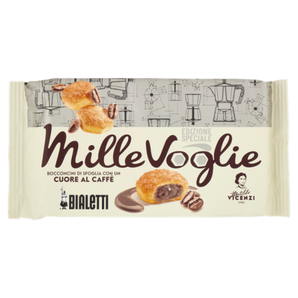Matilde Vicenzi MilleVoglie Bocconcini di Sfoglia con un Cuore al Caffè Bialetti 100 g
