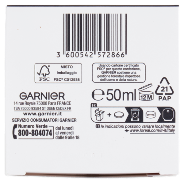 Garnier PureActive Air Cream AHA+BHA con Carbone - Crema Opacizzante Leggera 50 ml