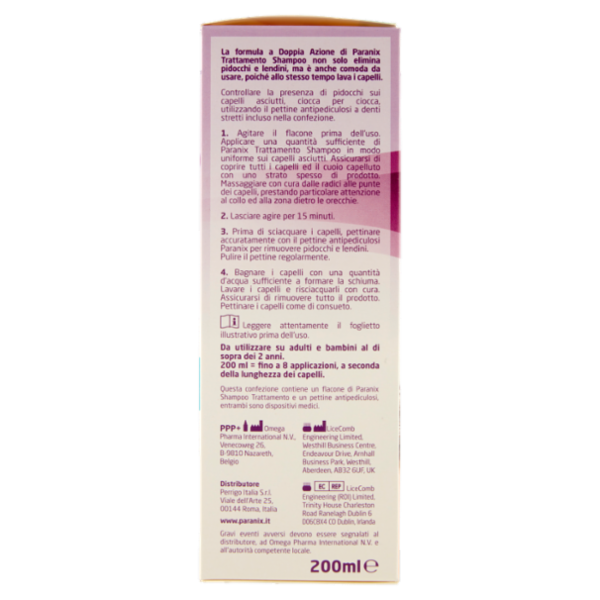 Paranix Trattamento Pidocchi e Lendini Shampoo + Pettine 200 ml